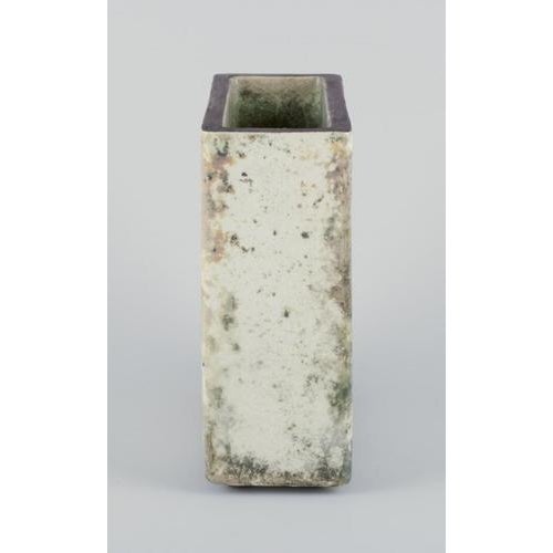 Rectangular Ceramic Vase by Hans Hedberg for Biot, France, 1980s For Sale - Image 6 of 9