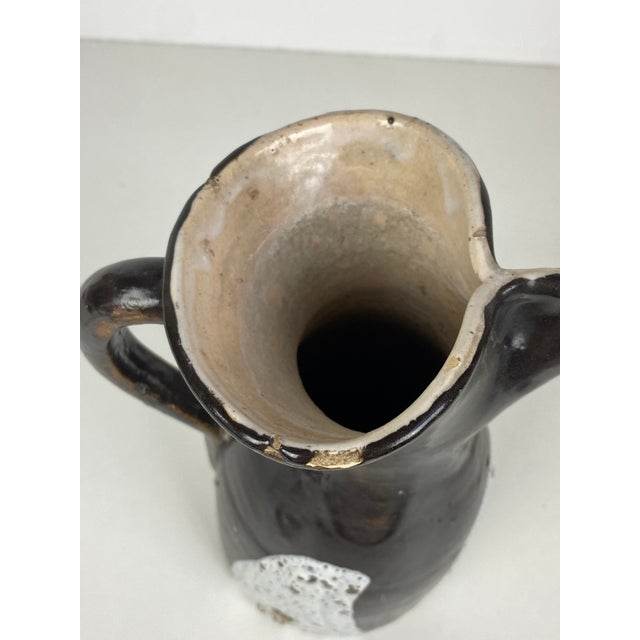 Large Brutalist Toledo Ceramic Carafe, , 1950s, in Very Good conditions. Designed 1950 to 1959