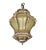 Metal Antique Bronze Ceiling Light With Art Glass For Sale - Image 7 of 7