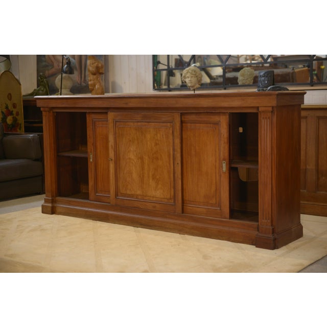 Wooden Workshop Cabinet with 3 Sliding Doors, 1920s For Sale - Image 10 of 15