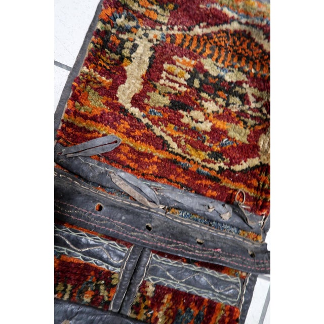 1920s, Handmade Antique Collectible Persian Kurdish Saddle Bag Rug For Sale - Image 10 of 14