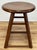 Wood Vintage Round Swivel Top Wooden Stool For Sale - Image 7 of 10