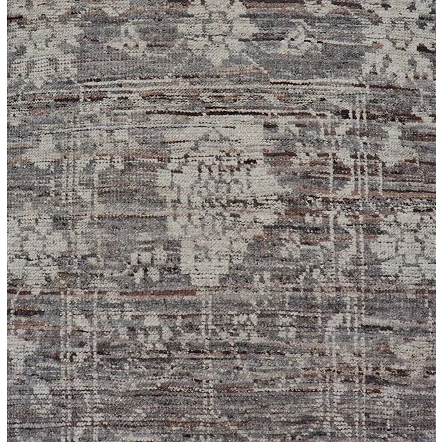 Textile Keivan Woven Arts Modern Runner in Shades of Gray, Brown, Cream 3' X 12'1 For Sale - Image 7 of 11