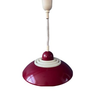 Scandinavian Space Age Red Pendant Lamp by Knud Christensen For Sale