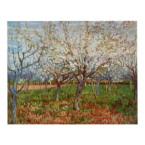 Vincent Van Gogh Vintage 1952 Postimpressionist Lithograph Print " the Orchard " 1888