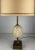 Mid-Century Modern Maison Charles Travertine Table Lamp With Brass Mounts, Signed For Sale - Image 3 of 9