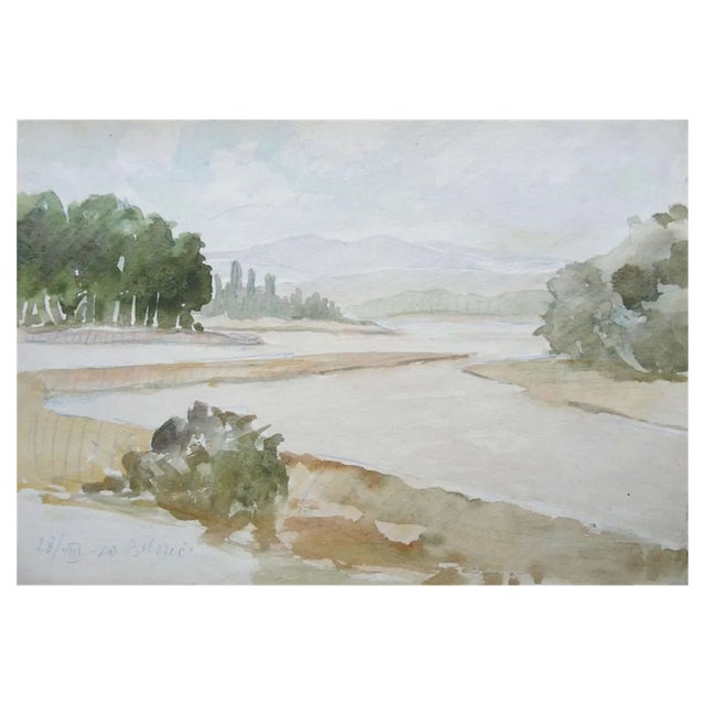 Herberts Mangolds, Beloretsk, 1970, Watercolor on Paper For Sale