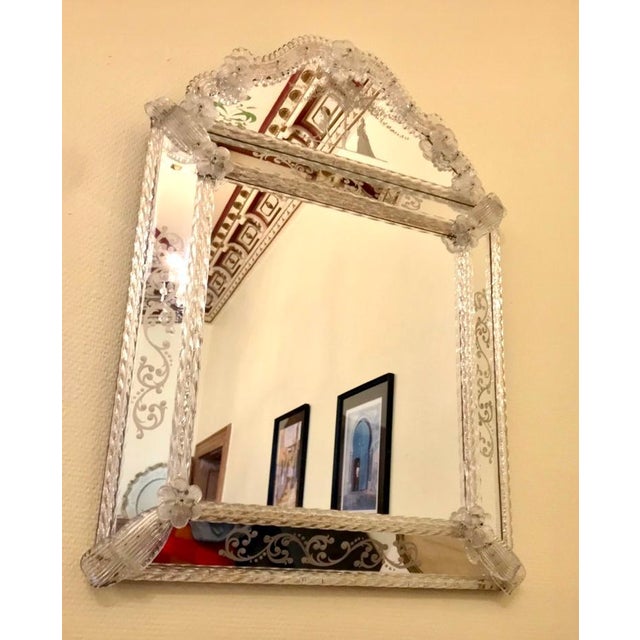Vintage Opulent Murano Mirror, 1920s For Sale - Image 3 of 9