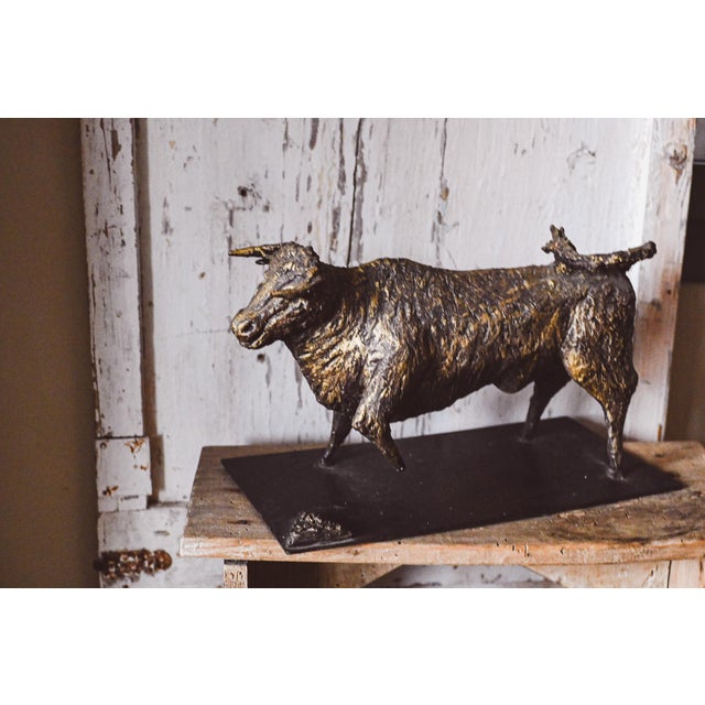 Brown Ivan Cattaneo, Triumphant Bull, 1990s, Bronze For Sale - Image 8 of 8