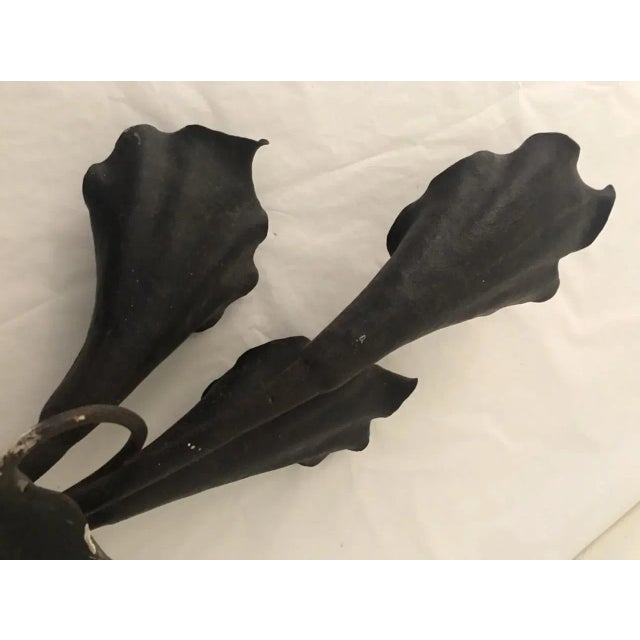 Antique Wrought Iron Sconce For Sale - Image 5 of 10