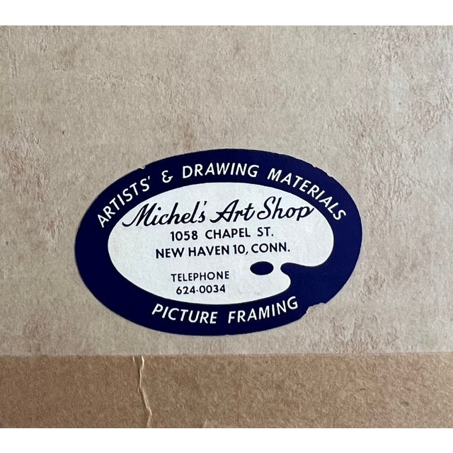 Mid 20th Century Framed Japanese Print “Wild Geese and Autumn Moon” After Ando Hiroshige For Sale - Image 9 of 14