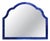 Mid-Century Modern Style Cobalt Blue Wall-Mounted Mirror, Italy For Sale