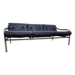 Leather Sofa attributed to Tim Bates for Pieff, England, 1970s For Sale