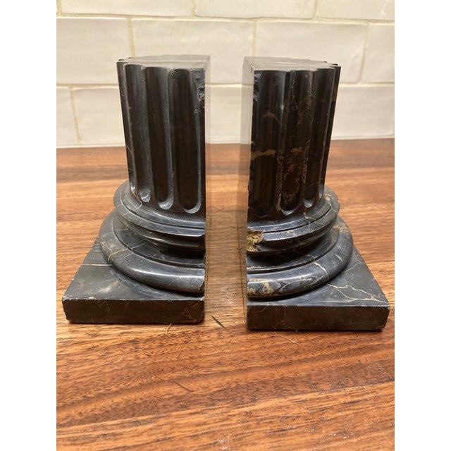 Pair of Antique Architectural Form Column Bookends or Sculptures For Sale - Image 4 of 6