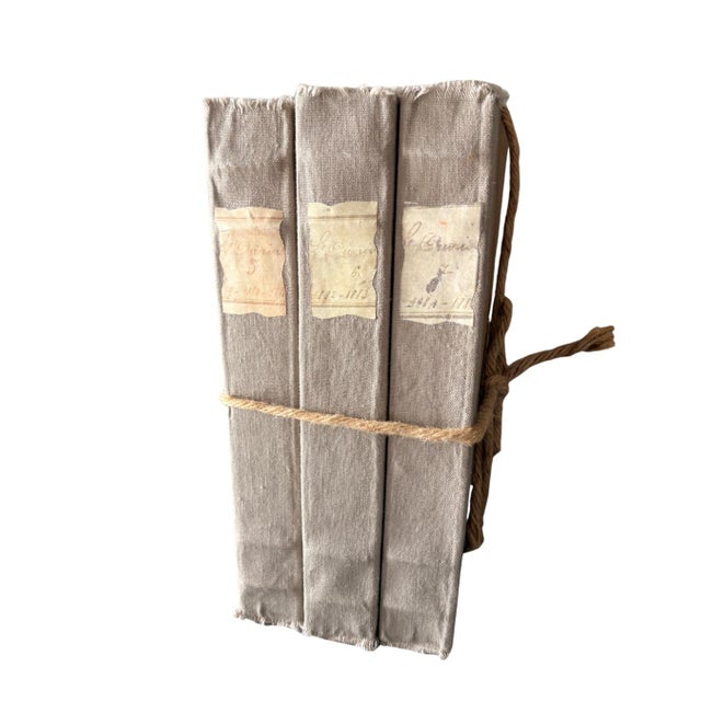 Restoration Hardware Large Tomes in Taupe – Set of 3 Handcrafted French-Inspired Decorative Books For Sale In Dallas - Image 6 of 12