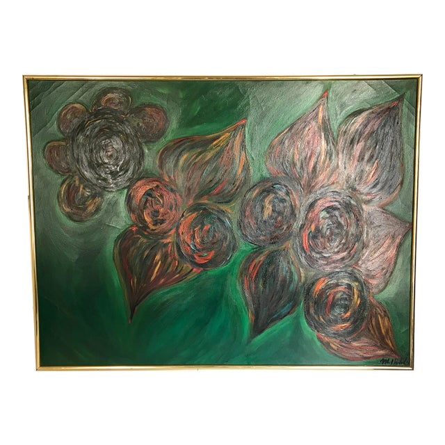 Childhood Memories Original Abstract Oil Painting by Monique Nichols For Sale