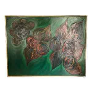 Childhood Memories Original Abstract Oil Painting by Monique Nichols