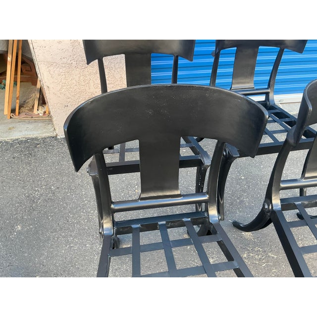 Modern Mid-Century Style Klismos Patio Dining Chairs - 8 For Sale - Image 14 of 16