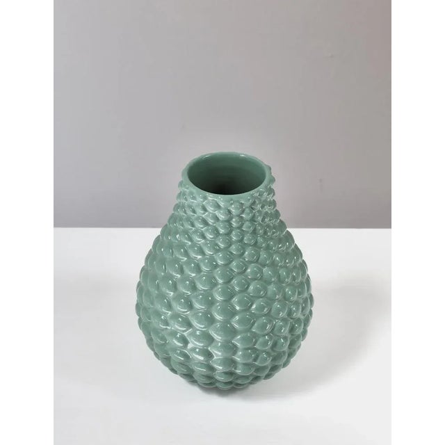 Ceramic Budded Stoneware Vase Celadon Ipsens Glazing by Axel Salto, Denmark, 1930s For Sale - Image 7 of 12