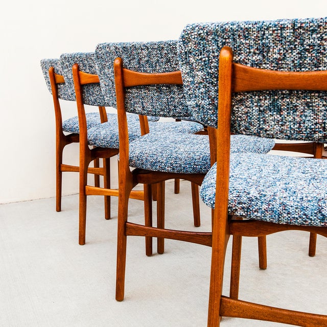 Mid-Century Modern Restored 1960s Danish Mid Century Modern Solid Teak Dining Chairs For Sale - Image 3 of 14