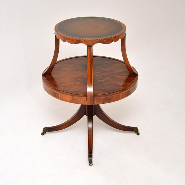 Hollywood Regency Vintage Regency Two-Tier Side Table, 1930s For Sale - Image 3 of 9