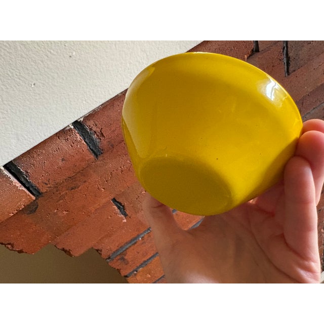 Yellow Vintage Yellow Enamel Bowls Set of 2 – Mid Century Kitchenware For Sale - Image 8 of 12