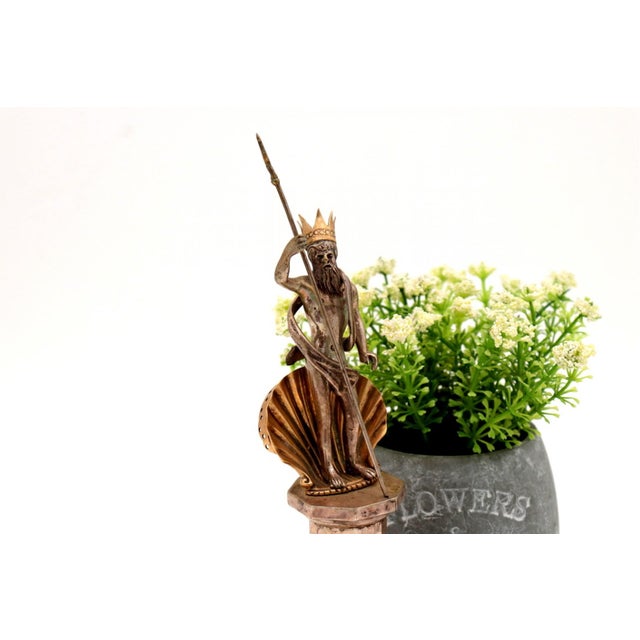 Silver Toothpick Holder with Poseidon Figure For Sale - Image 5 of 8