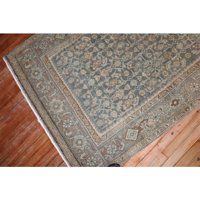 Persian Antique Soft Green Malayer Rug - 3'9" x 6'3" For Sale - Image 3 of 7