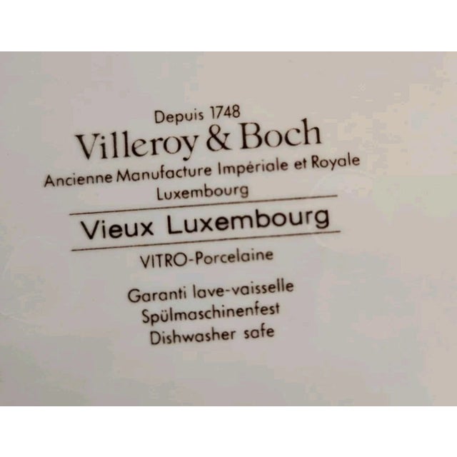 Ceramic Vintage MCM Villeroy & Boch Vieux Luxembourg Porcelain Oval Tureen & Lid Covered Server For Sale - Image 7 of 11