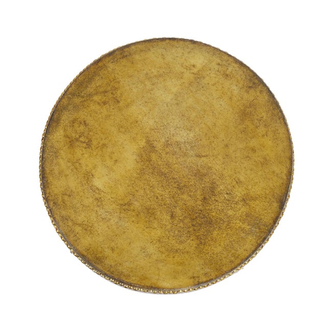 Vintage Natural Wood Drum Coffee Table For Sale - Image 4 of 4