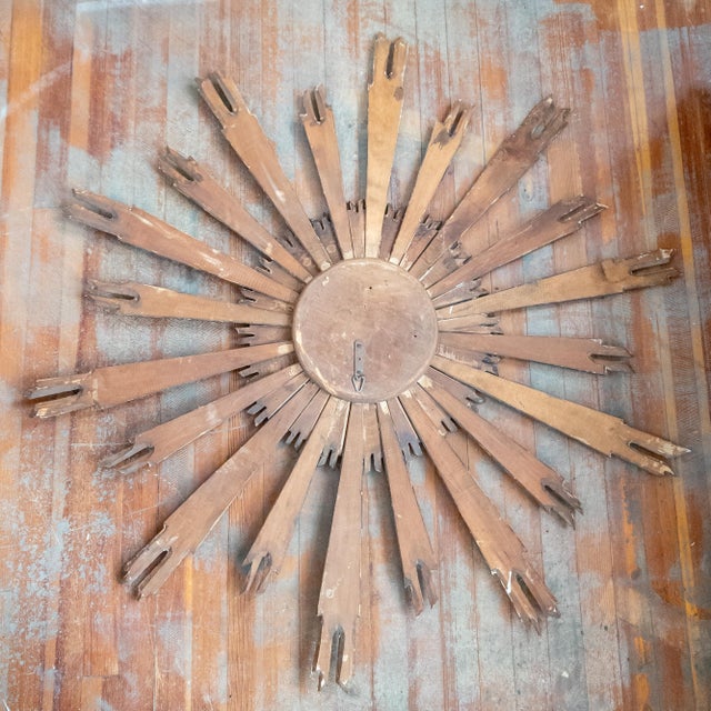 19th or 20th Century Italian Baroque Style Giltwood Carved Sunburst For Sale - Image 12 of 18