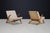 Sculptural Oak Lounge Chairs, Europe, 1960s, Set of 2 For Sale - Image 6 of 14