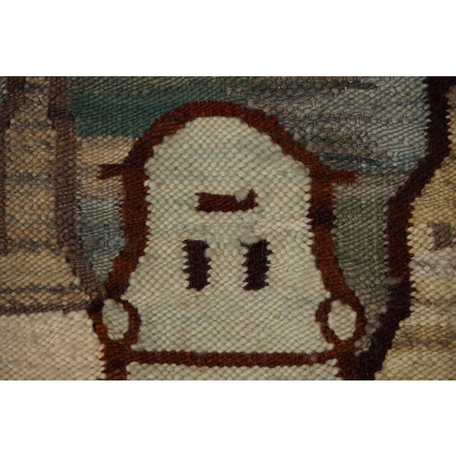 Mid-Century Modern Large Architectural Kilim Tapestry by Piotr Grabowski, 1970s For Sale - Image 3 of 10