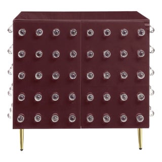 Purple Kitchen Cabinet in Glass Made in Italy For Sale