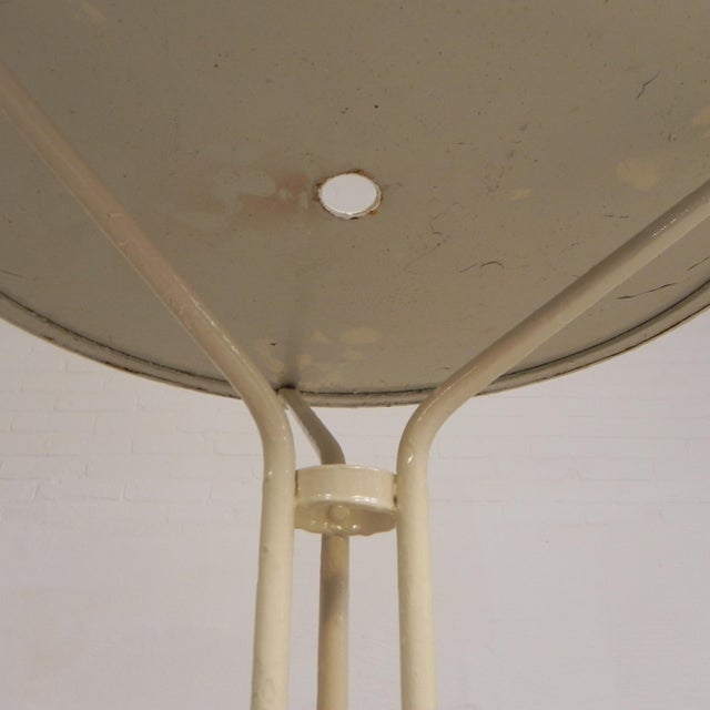 Bistro Table with Cast Iron Legs and Round Steel Top, 1930s For Sale - Image 11 of 18