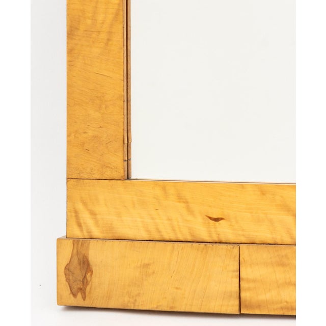 Biedermeier Style Maple Wall Mirror For Sale - Image 4 of 7