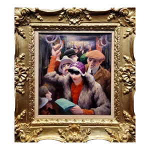 James Chapin -1930s New York Subway Riders- Oil Painting