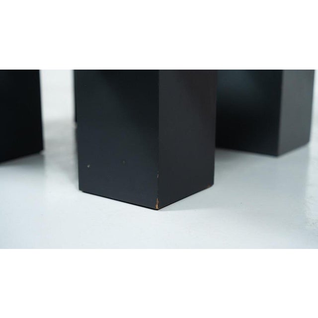 Square Coffee Table in Wood and Glass, Italy, 1960s For Sale - Image 8 of 10