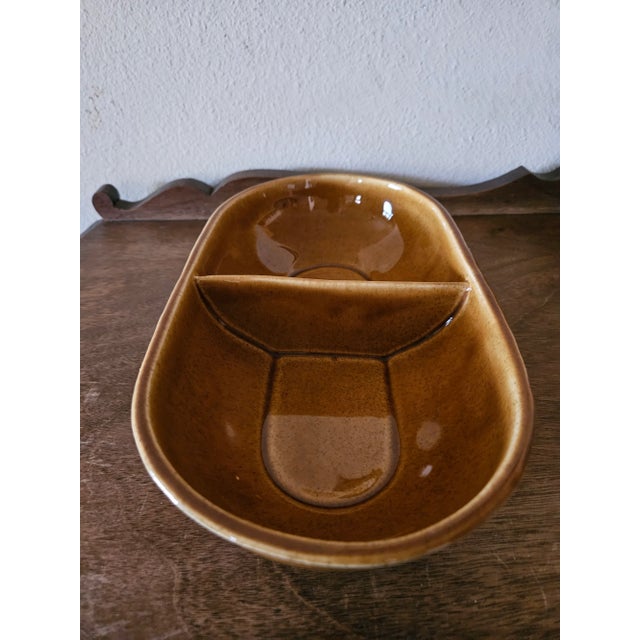 Vintage McCoy Oval Ceramic Dish #7038 For Sale - Image 4 of 9