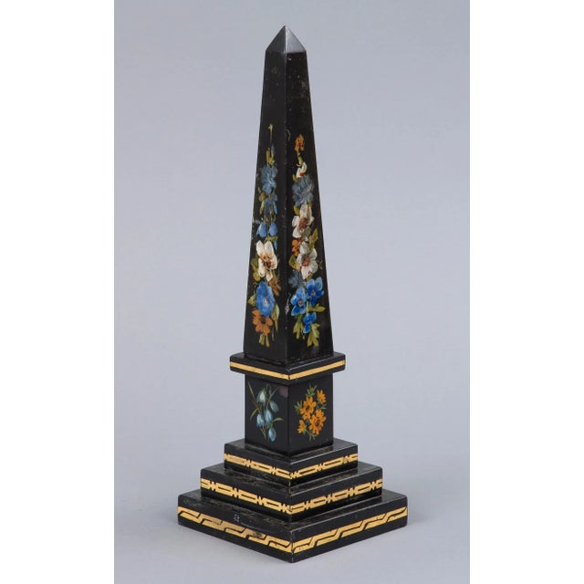Mid 19th Century Grand Tour Painted Marble Obelisk For Sale - Image 5 of 5