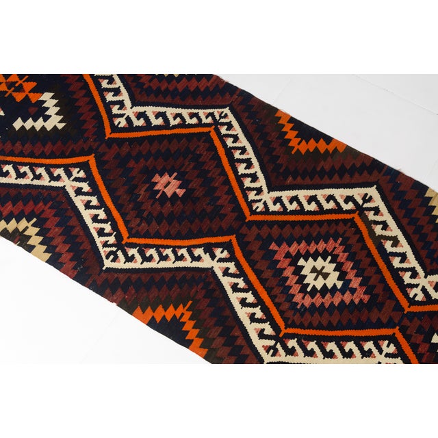 Turkish Vintage Anatolian Kilim Runner For Sale - Image 3 of 10