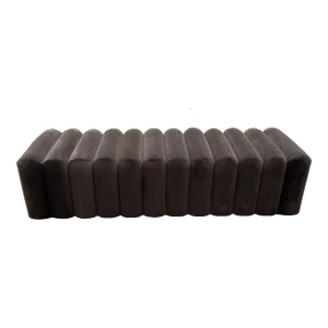 Contemporary Custom Bench Designed by Ben Johnston in Black Velvet by S.Harris