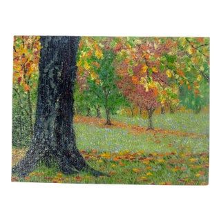 "Fall Is Coming" Contemporary Impressionist Style Landscape Painting by Deb Bossert For Sale