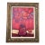 1960’s Original Abstract Textured Pop Floral Still Life Painting Carved Wood Chunky Frame For Sale