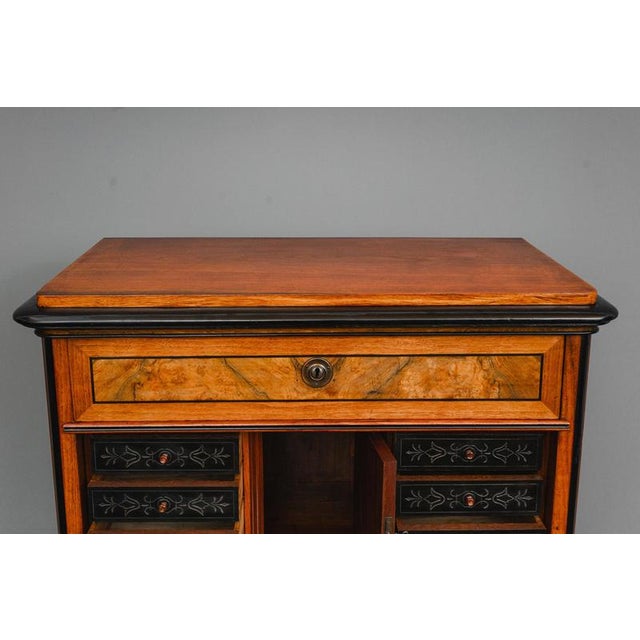 Historicist Civil Secretaire Desk in Walnut, 2nd Half of the 19th Century For Sale - Image 16 of 18
