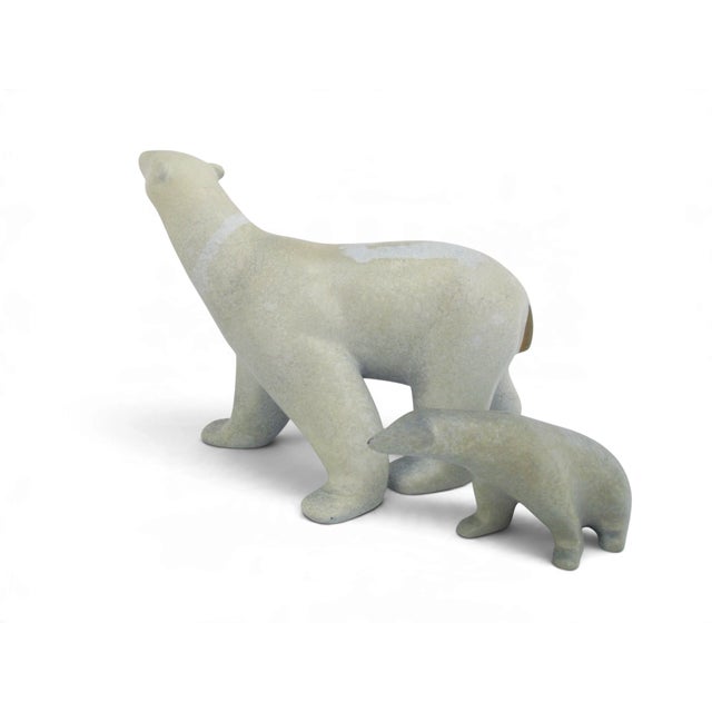Pair of limited edition stylized bronze animal sculptures by the famous Dutch-American artist Loet Vanderveen (1921 -...