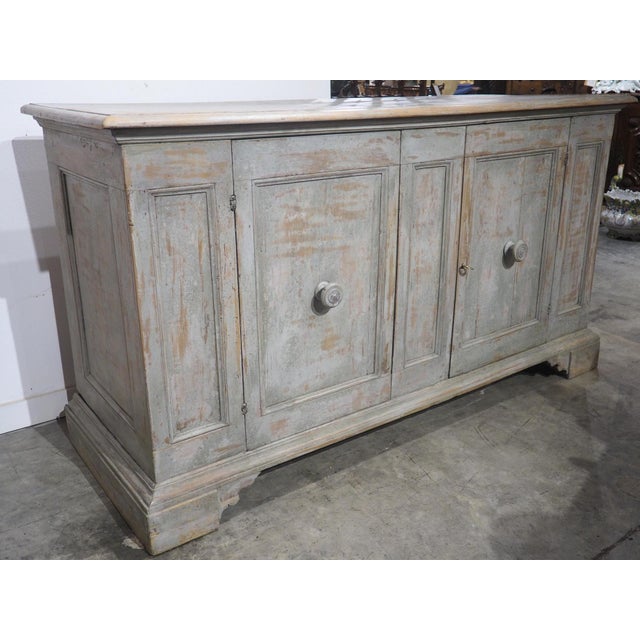 Antique Italian Painted 2-Door Credenza From Tuscany, 19th Century For Sale - Image 11 of 16