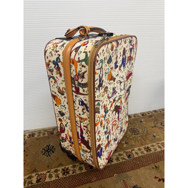 Early 21st Century Piero Guidi Magic Circus Trolley Travel Bag, White For Sale - Image 5 of 13