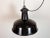 Industrial Black Enamel Factory Lamp with Cast Iron Top from Elektrosvit, 1950s For Sale - Image 9 of 18