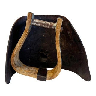 Saddle Stirrup Tapaderos, 1930s Western Horse Decor For Sale